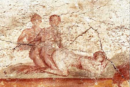 bisexualité fresque Pompei