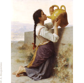 William Adolphe Bouguereau - La Soif - d&eacute;tail
