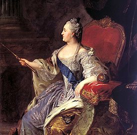 Catherine II de Russie - Portrait par Fyodor Rokotov -1763